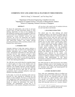 COMBINING TEXT AND AUDIO-VISUAL FEATURES IN