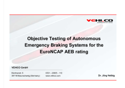 EuroNCAP AEB tests - Braunschweiger Verkehrskolloquium