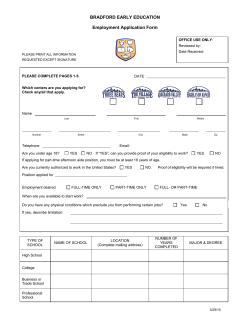 Employment Application - Bradford Early Education