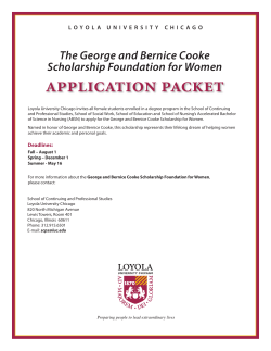 Cooke Scholarship Application