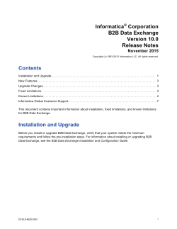 Informatica B2B Data Exchange - 10.0 - Release Notes