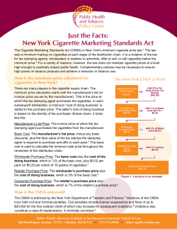 The Cigarette Marketing Standards Act