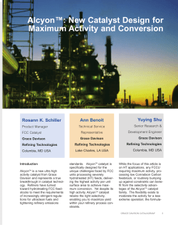 Alcyon-New Catalyst Design for Maximum Activity and Conversion