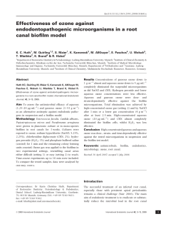 Effectiveness of ozone against endodontopathogenic