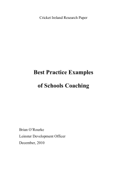 Best Practice Examples of Schools Coaching