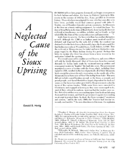 A neglected cause of the Sioux uprising / Gerald S. Henig.