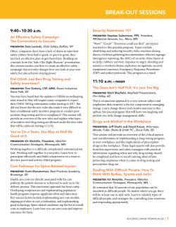 break-out sessions - The South Dakota Safety Council