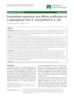 Extracellular expression and affinity purification of L
