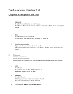 TKM Study guide test Ch. 9