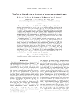 The effects of silica and water on the viscosity of hydrous