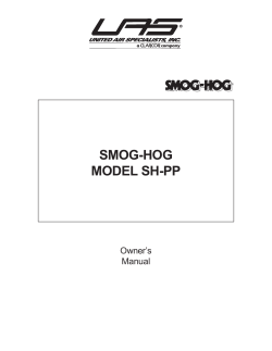 smog-hog model sh-pp - CLARCOR Industrial Air