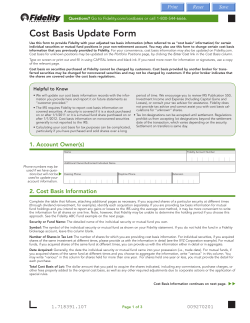 Cost Basis Update Form