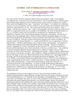 SYMBOL AND SYMBOLISM