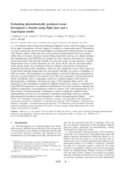 Estimating photochemically produced ozone throughout a domain