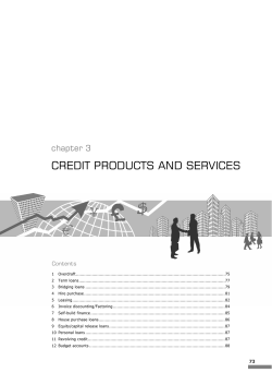 Chartered Banker Diploma - Credit Products and Services