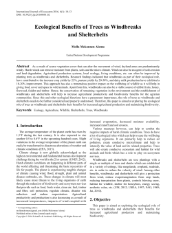 Ecology, Agriculture, Wildlife, Shelterbelts, Trees, Windbreaks