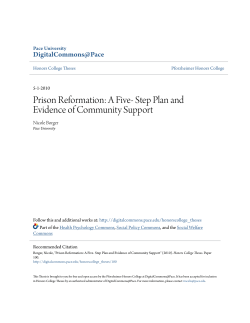 Prison Reformation: A Five- Step Plan and Evidence of Community