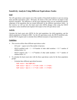 Sensitivity Analysis Using Different Equivalence Scales