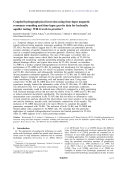 Coupled hydrogeophysical inversion using time