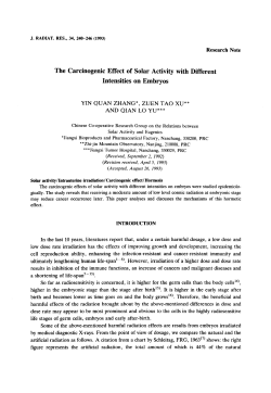 The Carcinogenic Effect of Solar Activity with Different