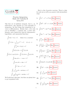 Practice your integration
