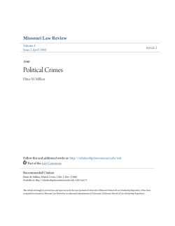 Political Crimes - University of Missouri School of Law Scholarship