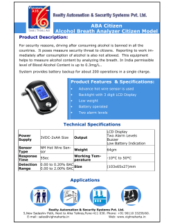 Alchohol Breath Analyser Model Citizen 2