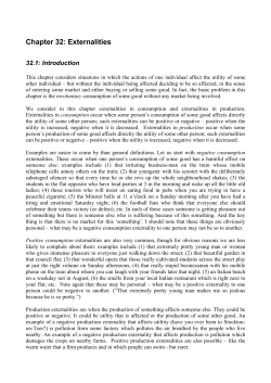Chapter 32: Externalities