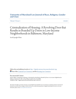 Criminalization of Housing: A Revolving Door that Results in