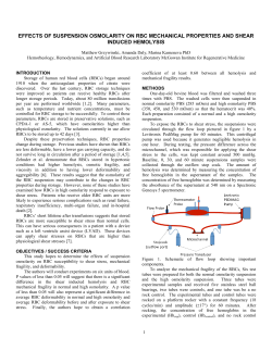 Effects of suspension medium osmolarity on rbc mechanical