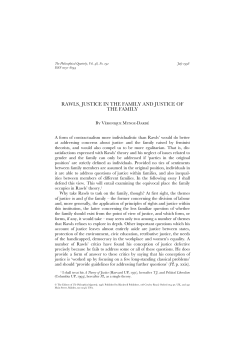 rawls, justice in the family and justice of the family - SAS