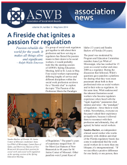 A fireside chat ignites a passion for regulation