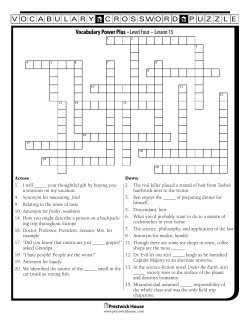 Lesson 15 - Prestwick House