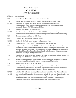 Dick Rutkowski CV / BIO (1950 through 2015)