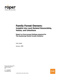 Family Forest Owners - The Sustaining Family Forests Initiative