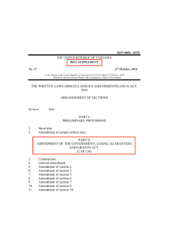 THE WRITTEN LAWS (MISCELLANEOUS AMENDMENTS) (NO.4