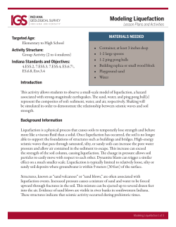 Modeling Liquefaction