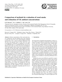 Comparison of methods for evaluation of wood smoke and