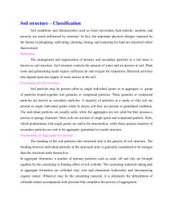 Soil structure &ndash; Classification
