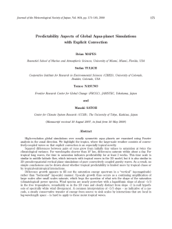 Predictability Aspects of Global Aqua-planet - J