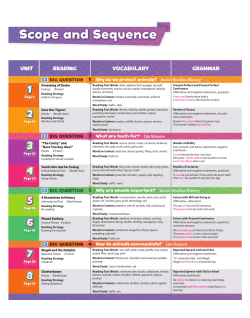Scope and Sequence