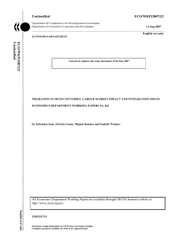 Migration in OECD countries: labour market impact and