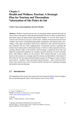 Health and Wellness Tourism: A Strategic Plan for Tourism and