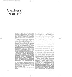 Carl Herz 1930--1995 - American Mathematical Society