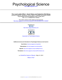 The Local-Ladder Effect: Social Status and Subjective Well