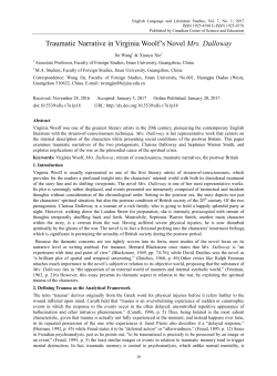 Traumatic Narrative in Virginia Woolf`s Novel Mrs. Dalloway