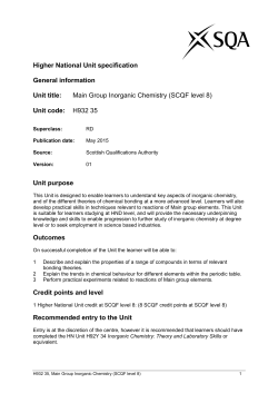 Group Inorganic Chemistry