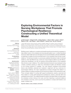 Exploring Environmental Factors in Nursing Workplaces That