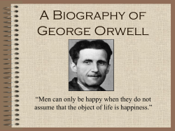 A Biography of George Orwell
