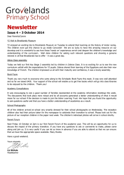 Newsletter - Grovelands Primary School